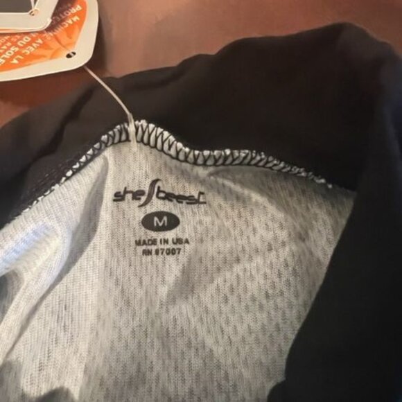 vintage Shebeest Womens Medium Full-Zip Cycling Jersey Blue Paisley Print - Picture 4 of 9